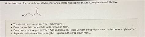 Answered Write Structures For The Carbonyl Bartleby