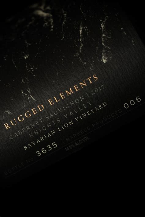 Kenwood Rugged Elements Wine Packaging Design Logo Detail Pi Type