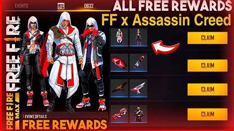 Free Fire Upcoming New Event Rewards FF X Assassin S Creed Event