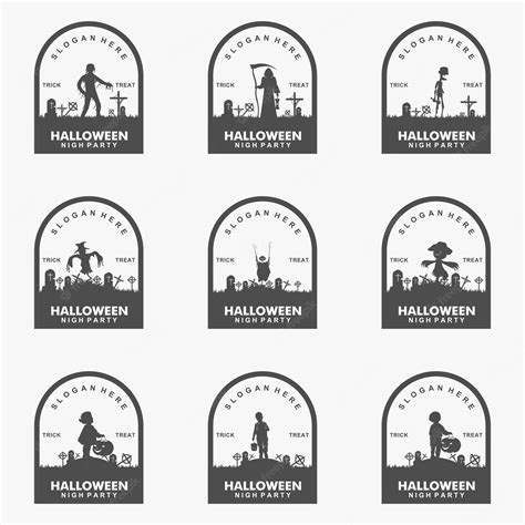 Premium Vector Happy Halloween Logo Design Template Illustration Vector