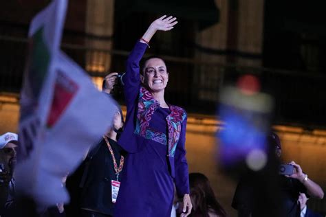 Claudia Sheinbaum Festeja En El Zócalo De La Cdmx Tras Su Victoria