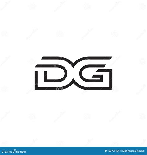 Initial Letter DG Logo Line Unique Modern Stock Vector - Illustration ...