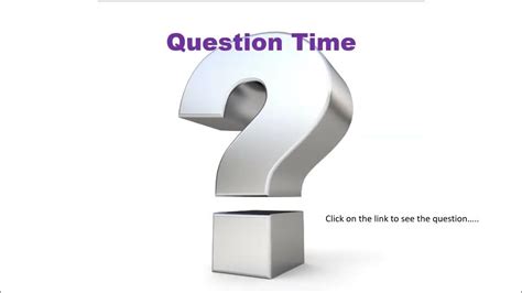 Question Time 1 Youtube