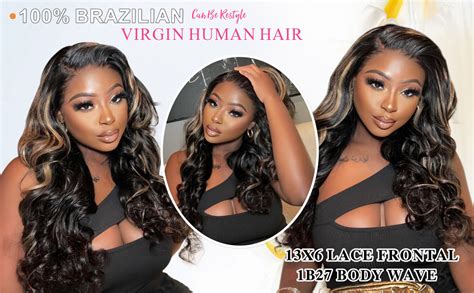 Amazon Aaliweya FB 27 Balayage Highlight Lace Front Wig Human