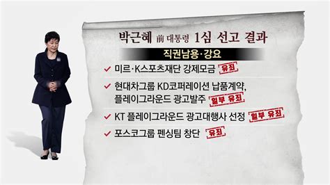 박근혜 1심 선고 朴 18개 혐의 중 16개 유죄 판결 네이트 뉴스