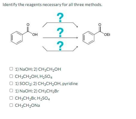 Solved Identify The Reagents Necessary For All Three Chegg