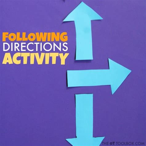 Following Direction Activities The Ot Toolbox Following Directions