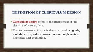 Chapter 3 Curriculum Design | PPT