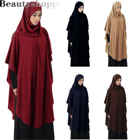 Muslim Women Hijab Overhead Large Prayer Dress Niquab Long Scarf Khimar