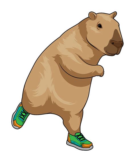 Capybara Runner Running Sports Painting By Markus Schnabel Fine Art