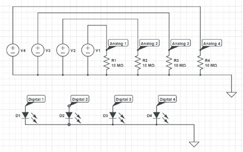 Prototype Testing Setup Circuit Diagram Voltage Sources Represent