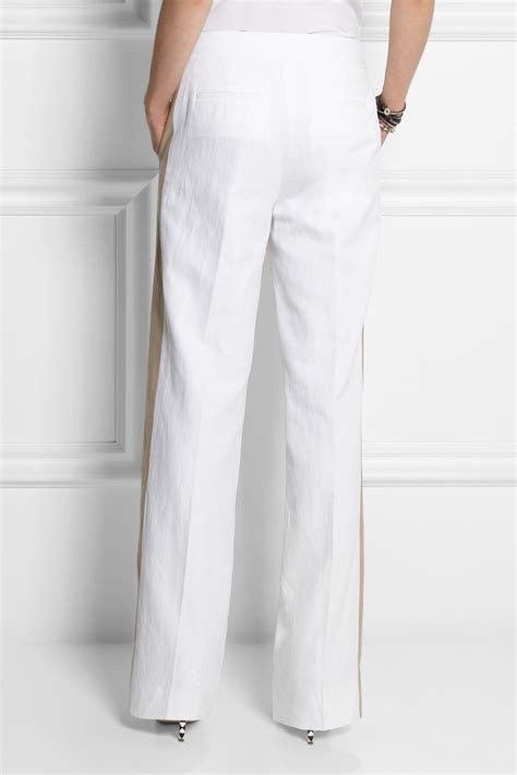 J Crew Collection Cotton And Linen Blend Wide Leg Pants In White Lyst