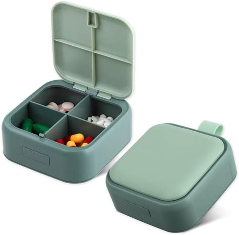 Wllhyf Small Pill Case Travel Pill Box Cute Pill Organizer Portable