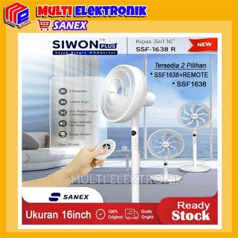 Jual KIPAS ANGIN SANEX SSF 1638 SSF 1638R STAND DESK FAN 16 INCH