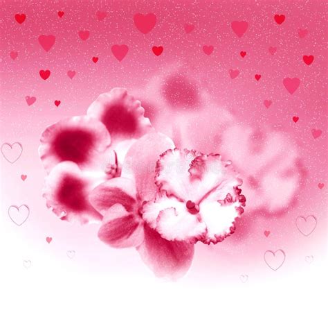 Beautiful Flowers And Hearts Stock Illustration Illustration Of