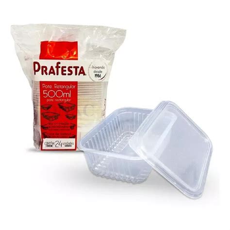 Kit Pote E Tampa 500ml Prafesta Codeplast