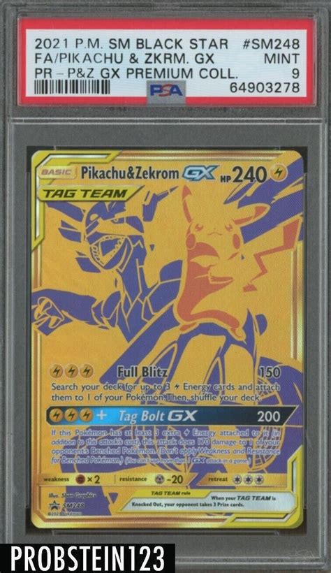 Pokemon Sm Black Star Promo P Z Gx Prem Coll Fa Pikachu Zekrom