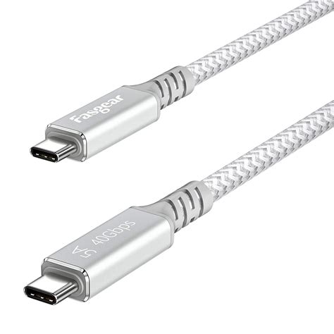 Fasgear Thunderbolt Cable Ft M Gbps W A Charging K Hz