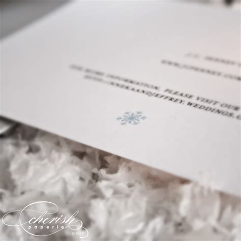 Snowflake Wedding Invitations {Wordless Wednesday} - Cherish Paperie