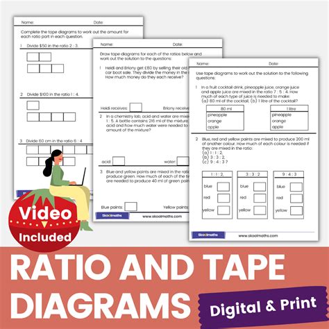 Tape Diagrams For Understanding Ratios Proportional Worksheets