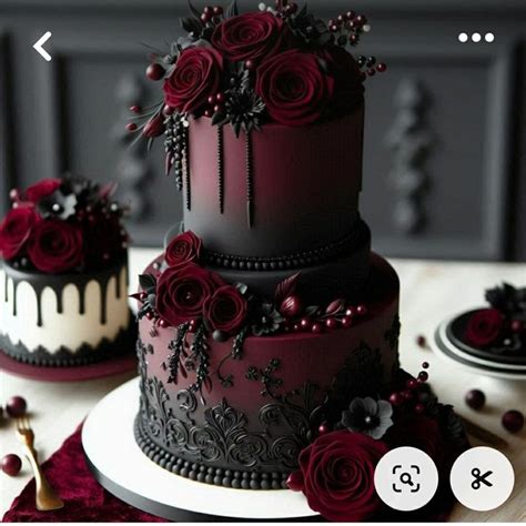 Pin By Ruth Pauza On Sweet Stuff Photos Gothic Wedding Cake