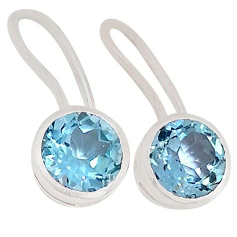 Blue Topaz 925 Sterling Silver Earrings Jewelry By Xtremegems