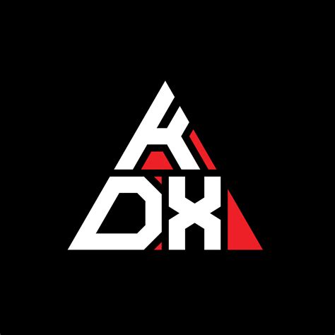 KDX triangle letter logo design with triangle shape. KDX triangle logo ...