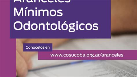 Actualización de aranceles mínimos odontológicos COSUCOBA