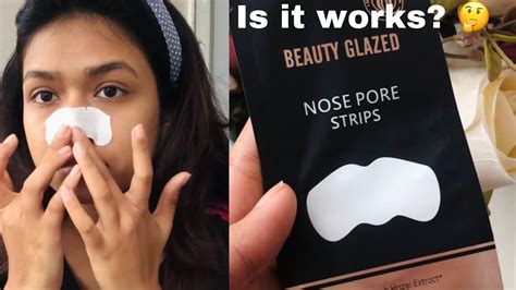 How To Use Nose Pore Strip Beauty Glazed Nose Strips Youtube