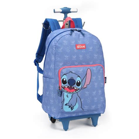 Mochila De Rodinhas Escolar Infantil Al A Disney Stitch Em Promo O