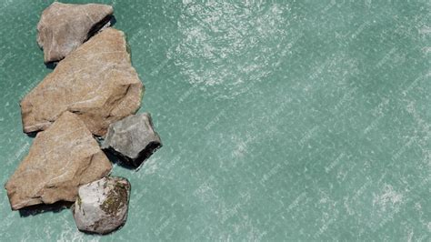 Mar Visto Desde Arriba Con Rocas Foto Gratis