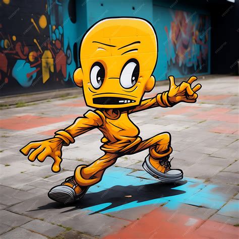 Premium AI Image | Ilustration Art Street Art Style Funny Breakdancer ...