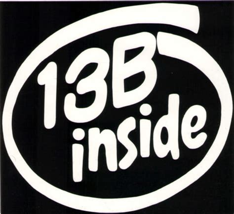 B Inside Mazda Decal Sticker Rotary Engine Rx Fc Fd Repu Rx Turbo