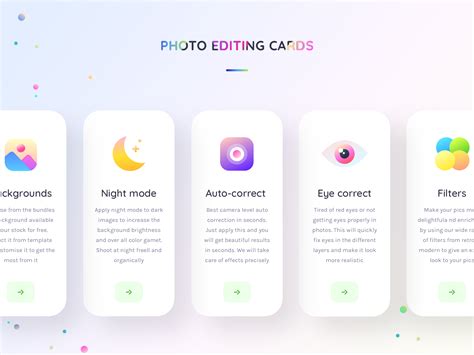 Photo Editing Feature Cards Expanded By Prakhar Neel Sharma On Dribbble