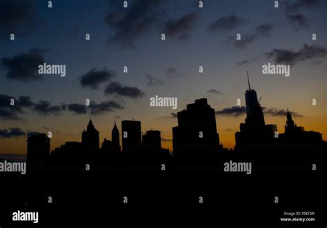 New York City Skyline at sunset Stock Photo - Alamy