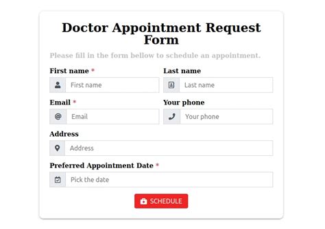 How To Create A Doctor Appointment Request Form Nerdy Form