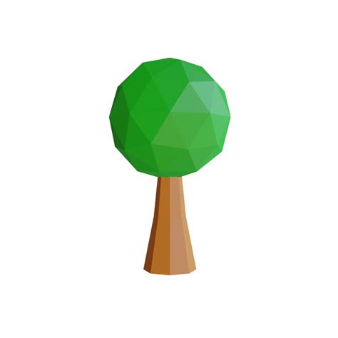 Tree Low Poly 3D Rendering 18742624 PNG