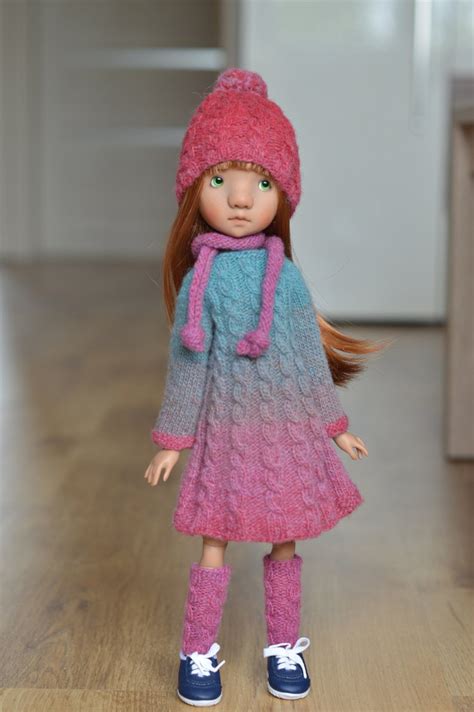 Puppenkleidung Stricken Moppiedoll Strick Set Wolle Bjd Kleid