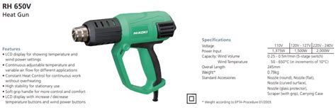 Hikoki Heat Gun RH650V Dong Ma Enterprise Sdn Bhd