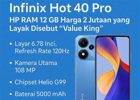 Infinix Hot Pro HP RAM GB Harga Jutaan Yang Layak Disebut Value King