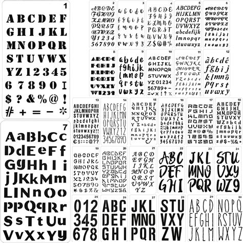 Buy Letter Stencils 12 Pack 4 X 7 Inch Alphabet Stencils Letter