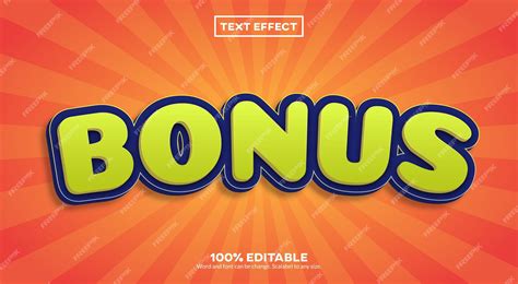 Premium Vector | Bonus text effect