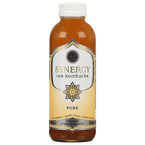 Gt S Synergy Pure Raw Kombucha Fl Oz Fruit Vegetable Beverages