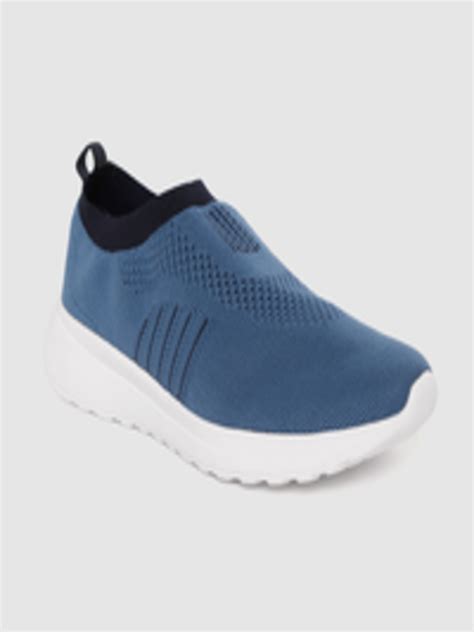 Buy Crew Street Men Blue Woven Design Slip On Sneakers Casual Shoes For Men 13770464 Myntra