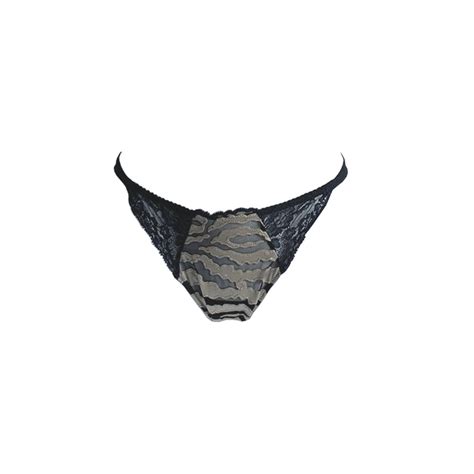 Ambra Lingerie Slips Sauvage Tanga Bruin Zwart Italian Design