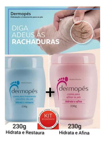 Kit C 02 Cremes Pés Ressecados Dermopés Afina hidrata 230gx2