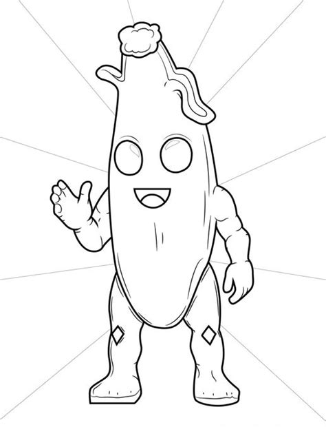 Coloring Pages Fortnite Banana Coloring Page Coloring Pages Cute