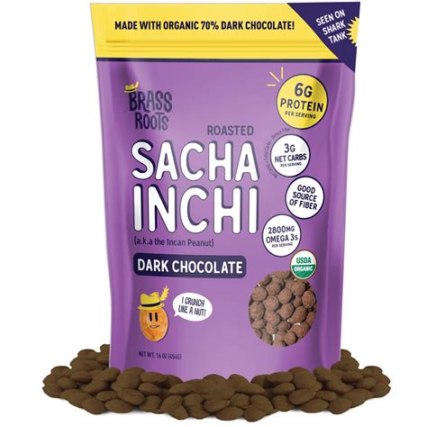 Amazon Brass Roots Organic Roasted Sacha Inchi Seeds Dark