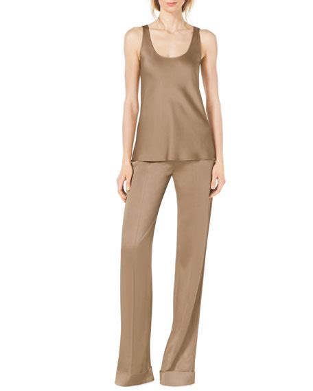 Michael Kors Satin Pull On Pajama Pants