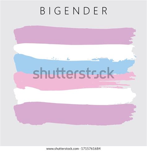 Sexual Identity Pride Flag Bigender People Stock Vector Royalty Free